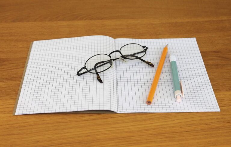 Notebook and pens
