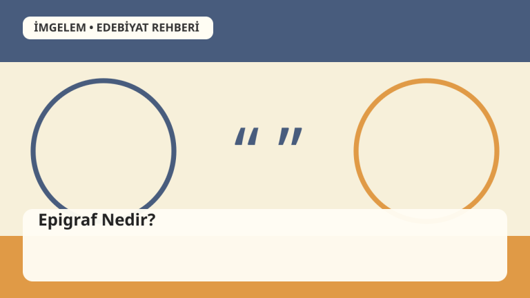 Bir kitabın başında yer alan epigrafı ve açık sayfaları gösteren editoryal edebiyat illüstrasyonu