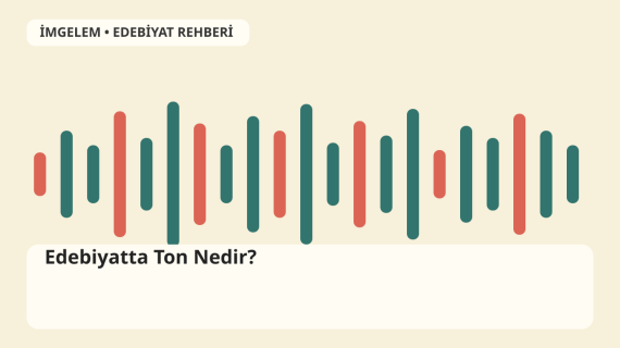 Bir metnin tonunu temsil eden tipografik ve edebî editoryal illüstrasyon
