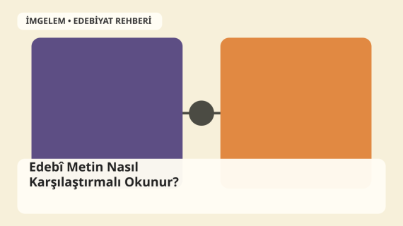 Yan yana açık iki kitabı ve karşılaştırma notlarını gösteren editoryal edebiyat illüstrasyonu